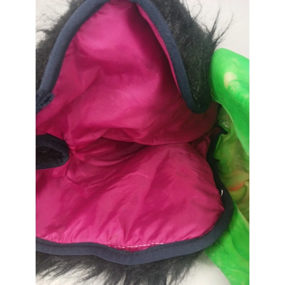 VTG Fun World Two Faced Green Rubber/Latex Mask Halloween Costume Black‎ Hair